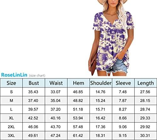 -29% off,Floral Summer Tops: Elevate Your Style with ROSELINLIN Women’s Short Sleeve Shirts