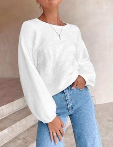 -27% off,Elevate Your Style with ZESICA Women’s 2024 Lantern Sleeve Pullover Sweater